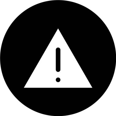 Beyaz arkaplanda ünlem işareti simgesi. vektör illüstrasyonu.