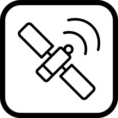 Moda Biçiminde Uzay İstasyonu Simgesi Ayrı Arka Gruplandırılmış