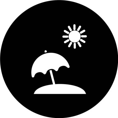 şemsiye simgesi vektör illüstrasyonu