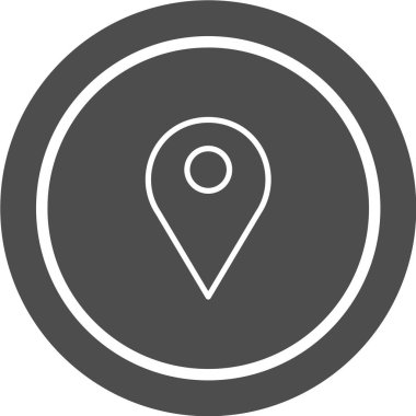 Harita işaretleyici simgesi, vektör illüstrasyonu.