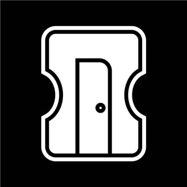 Modern siyah simgenin vektör illüstrasyonu