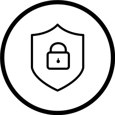 Güvenlik kalkanı vektör simgesi