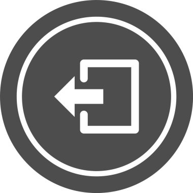 Moda Biçiminde Çıkış Simgesi İzole Arkaplan