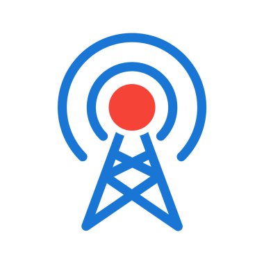 Yayın Simgesi Moda Biçiminde İzole Arka Gruplandırılmış