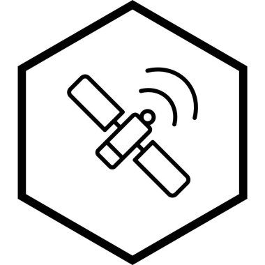 Moda Biçiminde Uzay İstasyonu Simgesi Ayrı Arka Gruplandırılmış