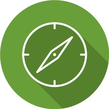 Pusula vektör simgesi. Navigasyon işareti. seyahat sembolü