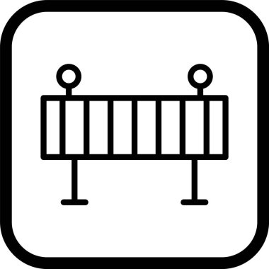  Moda Biçiminde Bariyer Simgesi İzole Arkaplan      