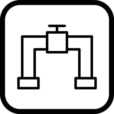 Moda Biçimli Boru Simgesi İzole Arkaplanı      