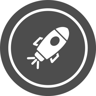 Uzay Gemisi Simgesi Moda Biçimli Ayrı Arka Gruplandırılmış