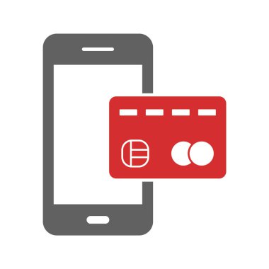 Moda tarzı izole edilmiş arka planda mobil bankacılık simgesi    