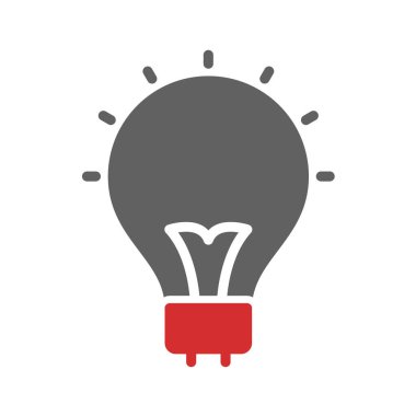 ampul simgesi, vektör illüstrasyonu