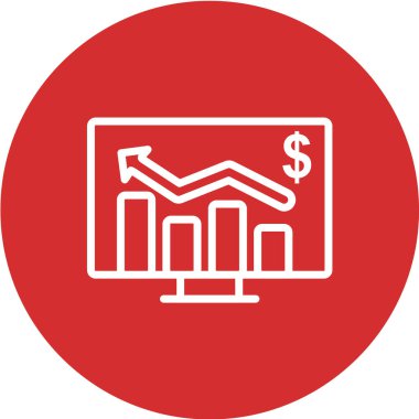 finansal grafik vektör simgesi