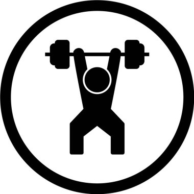 Ağırlık kaldıran bir adamın vektör çizimi