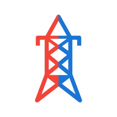 Elektrik Kulesi Simgesi Moda Biçimli İzole Arkaplan      