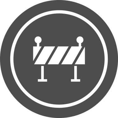  Moda Biçiminde Bariyer Simgesi İzole Arkaplan      