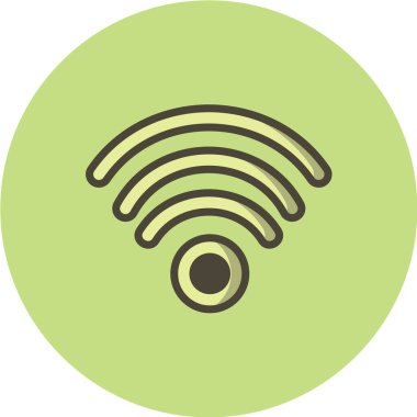 Kablosuz ağ ikonu, vektör illüstrasyonu. düz tasarım biçimi 