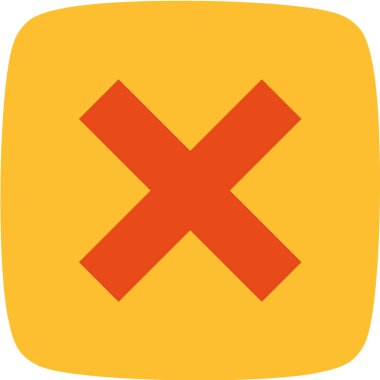 düz vektör simgesini iptal et