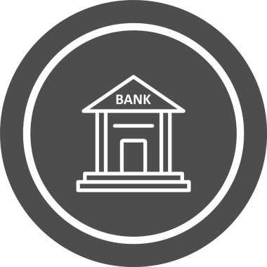 banka simgesi modada izole edilmiş arkaplan      