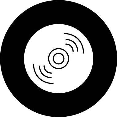 Vinil plağın vektör illüstrasyonu