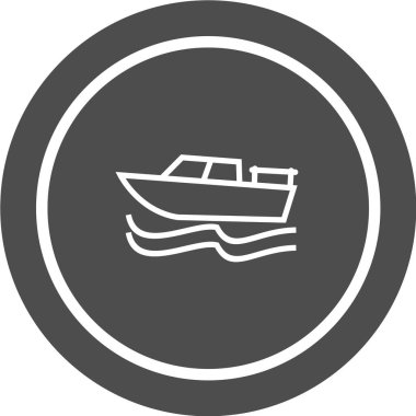 Kargo gemisi simgesinin vektör çizimi