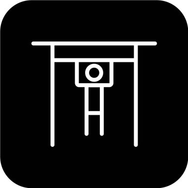 okul ve ofis simgesinin ahşap çizimi