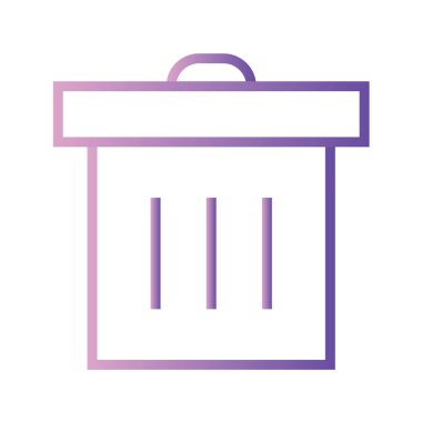 Çöp kutusu simgesi. vektör illüstrasyonu