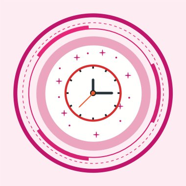 Saat simgesi, vektör illüstrasyonu