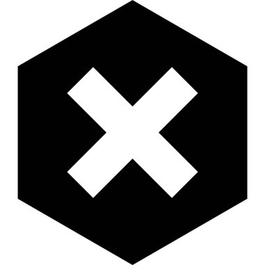 Moda Biçimli İzole Arkaplanda Simgeyi İptal Et