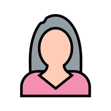 Avatar kadın vektör illüstrasyon tasarımı