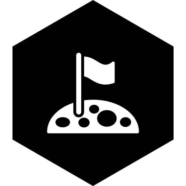 Ay Simgesinde Bayrak Moda Biçiminde İzole Arka Gruplandırılmış