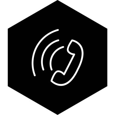 Telefon ikonu, vektör illüstrasyonu. düz tasarım biçimi