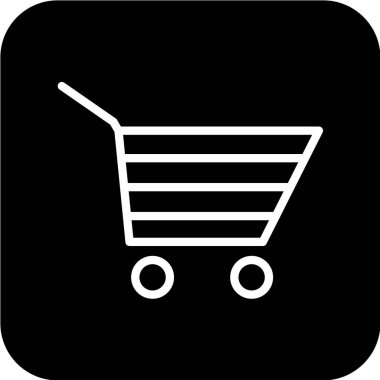 Alışveriş arabası simgesi, vektör illüstrasyonu