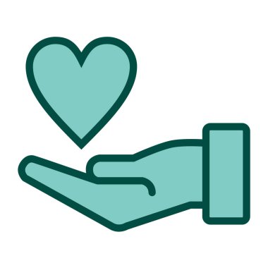 Moda Biçimli Hayırseverlik Simgesi İzole Arkaplan  