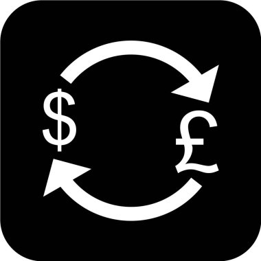 Dolar değişim vektör simgesi