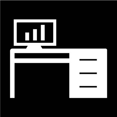 ofis masası vektör simgesi