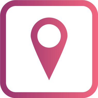 Pembe harita simgesinin vektör illüstrasyonu