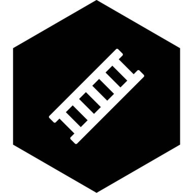 Moda Biçimli Merdiven Simgesi İzole Arkaplan      