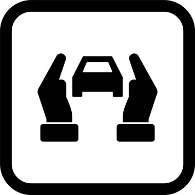 Araba Sigortası Simgesi Moda Tarzı İzole Arkaplan  