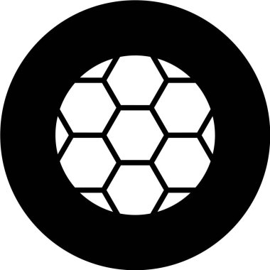 futbol topu ikonu vektör illüstrasyonu