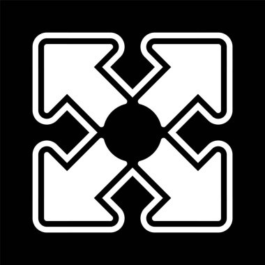 Moda Biçiminde Tam Ekran Simgesi İzole Arkaplan