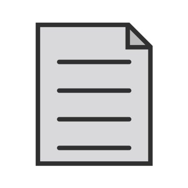 belge vektör simgesi. Resim satırı biçimi.