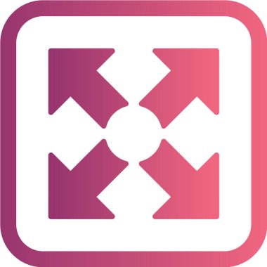 Beyaz arkaplanda vektör okları simgesi.