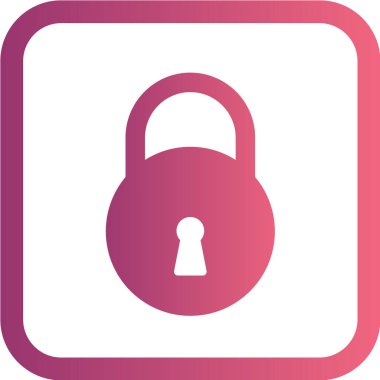 Asma kilit simgesi. düz dizayn biçimi 10