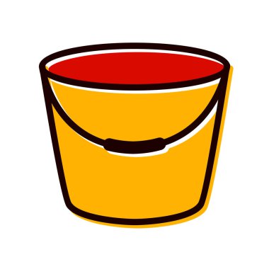 Kova Simgesi Moda Biçiminde İzole Arkaplan      