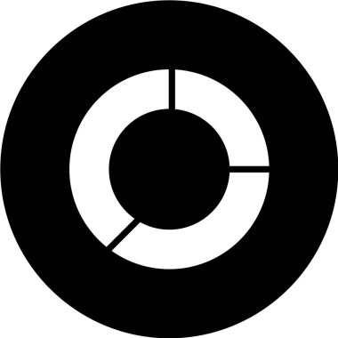 Yuvarlak bir simgenin vektör illüstrasyonu