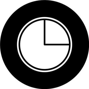 Bir pasta grafiği simgesinin vektör çizimi