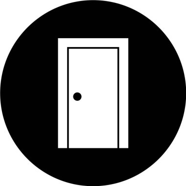 Kapı simgesi. düz tasarım biçimi