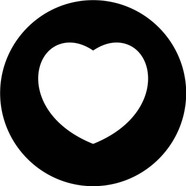 Kalp şekli ikonu. vektör illüstrasyonu