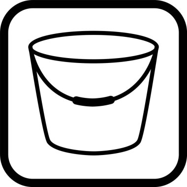 Kova Simgesi Moda Biçiminde İzole Arkaplan      