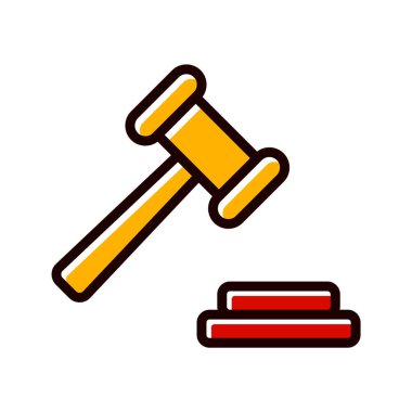 Açık Artırma Simgesi Moda Biçiminde İzole Arkaplan    